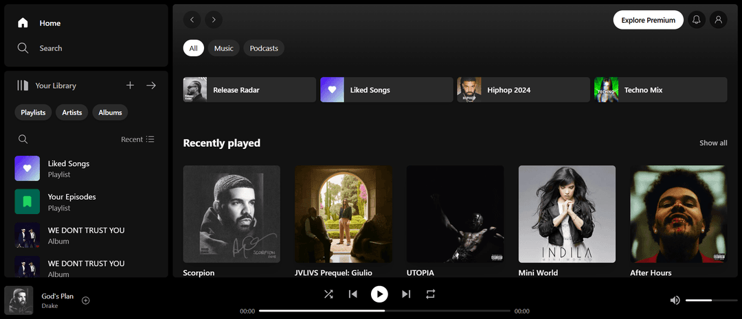 Spotify clone